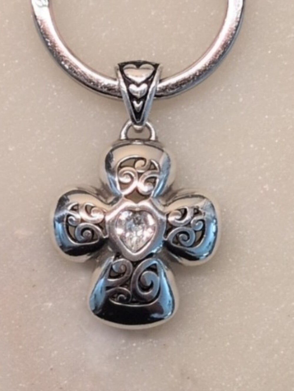 NEW! Brighton Divinity Cross Handbag Key Ring/ Key FOB/ Purse Charm